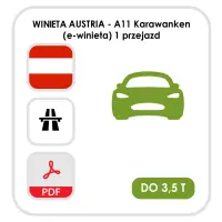 Austria - Autostrada Karawanken A 11 – kierunek południe (Süd) - 1 przejazd