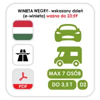 Węgry wskazany dzień do 23:59  - kat. D1 (e-winieta)