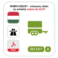Węgry wskazany dzień do 23:59 - kat. U (przyczepa) (e-winieta)