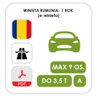Rumunia 365 dni, kat. A - samochód osobowy (e-winieta)