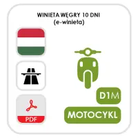 Węgry 10 dni - kat. D1M (e-winieta motocykl)