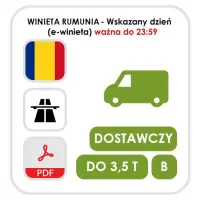Rumunia wskazany dzień do 23:59, kat. B - samochód dostawczy (e-winieta)
