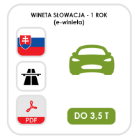 Słowacja na 365 dni - pojazd do 3,5t samochód (e-winieta)